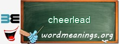 WordMeaning blackboard for cheerlead